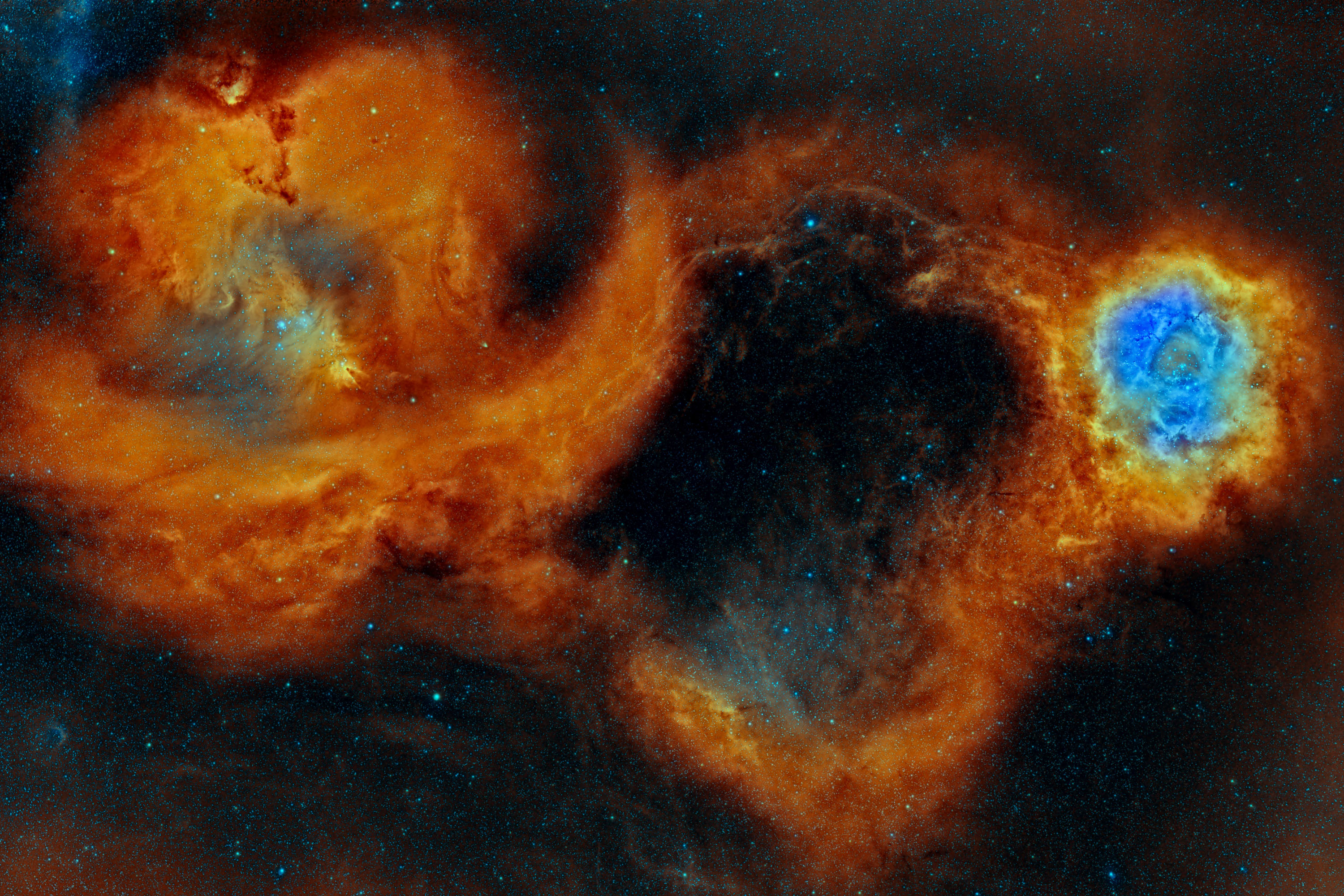 Rosette and Cone Nebulas(SHO)_3000.jpg